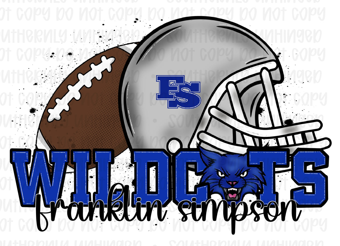 School Wildcats FS Football - Digital Designs