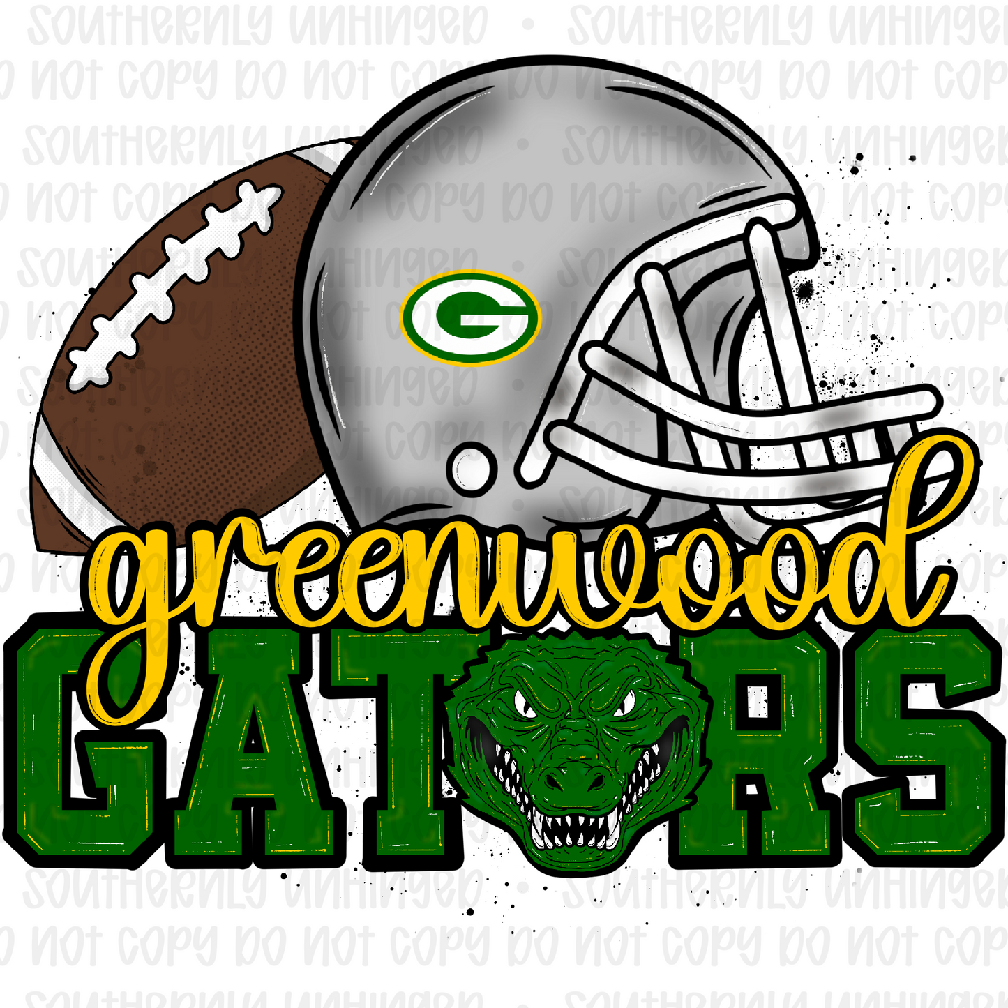 School Gators GG Football - Digital Design