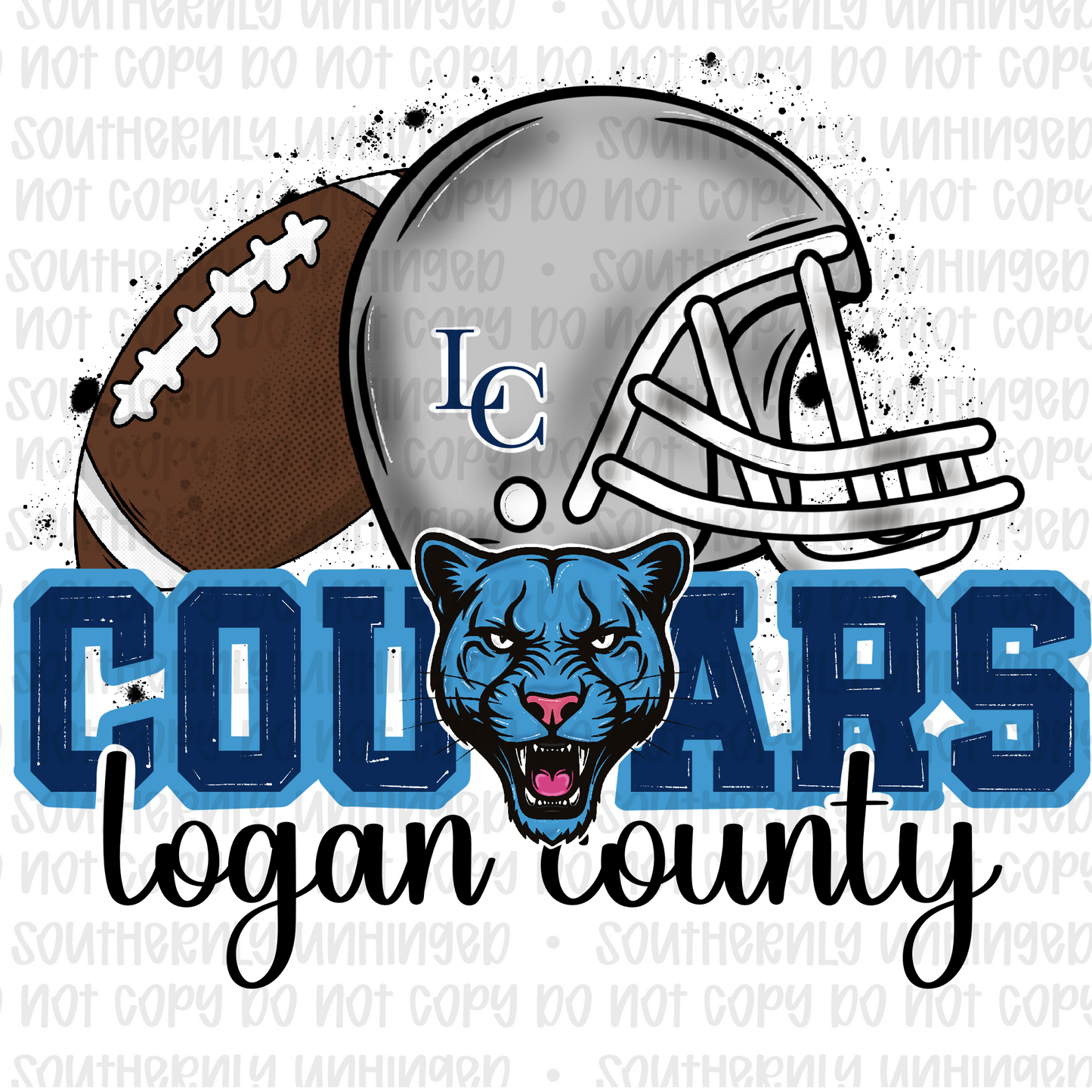 School Cougars LC Football- Digital Download