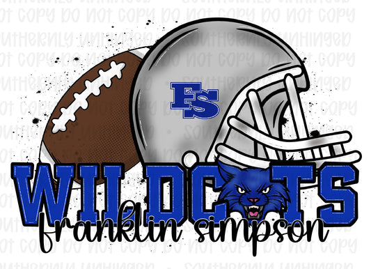 School Wildcats FS Football - Digital Download