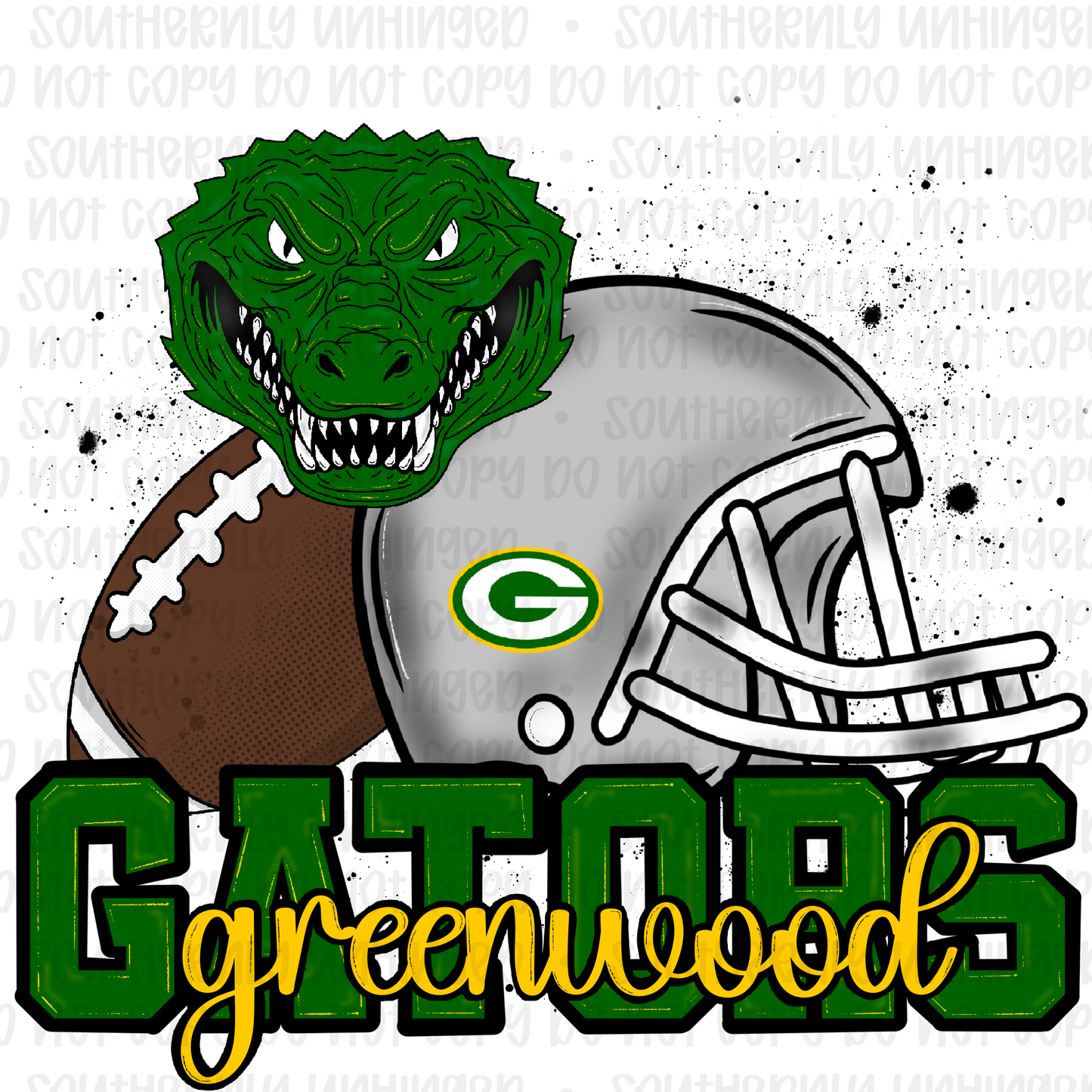 School Gators GG Football - Digital Design