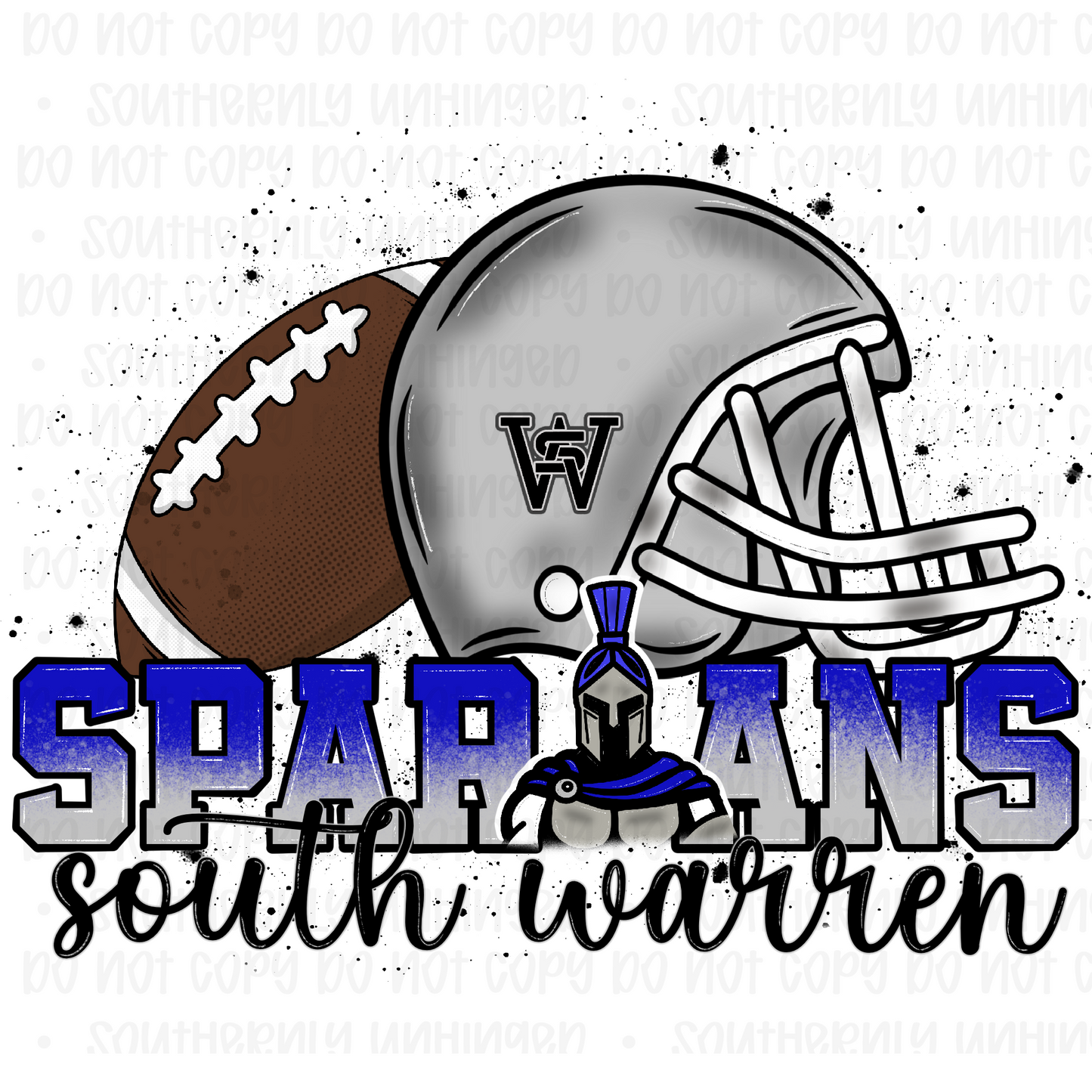 School Spartans SW Football - Digital Design