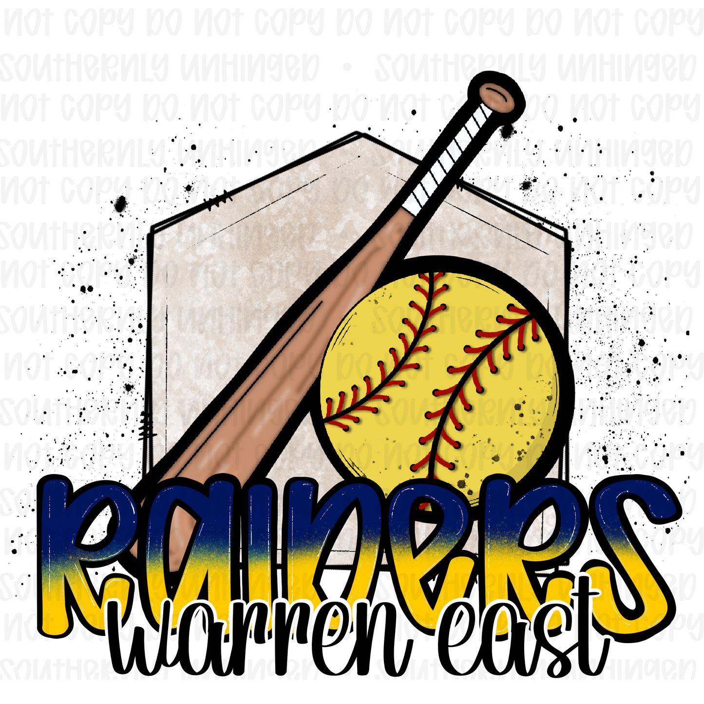 School Raiders WE Softball - Digital Design